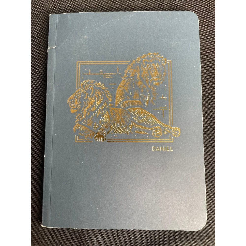 Thomas Nelson The Abide Bible Journal Daniel NET Softcover Blue Gold Lion